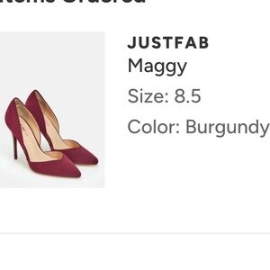 JustFab Red/Burgundy Heels Elegant Style